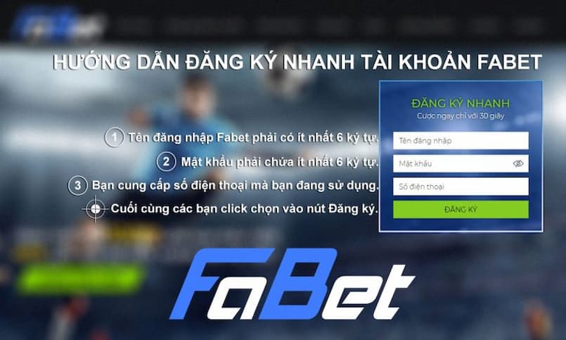 Đăng ký tài khoản Fabet bằng cách truy cập đường link